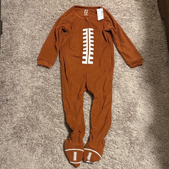 The Children's Place Brown Football Footie - Picture 1 of 4
